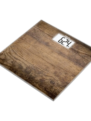 Beurer GS 203 WOOD – Pèse-personne électronique en verre design (capacité 150 kg) – Carton de 4 unités