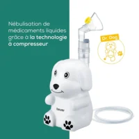Beurer IH 24 – Inhalateur KIDS à partir de 6 mois, masque en silicone pour peau sensible